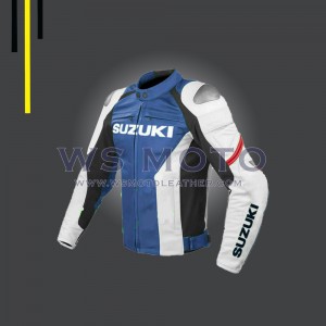 Customized Suzuki Leather Biker Jacket 2023 style